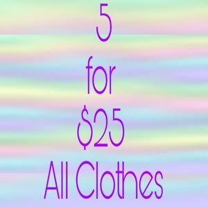 Closet Cleanout Everything 5 for $25